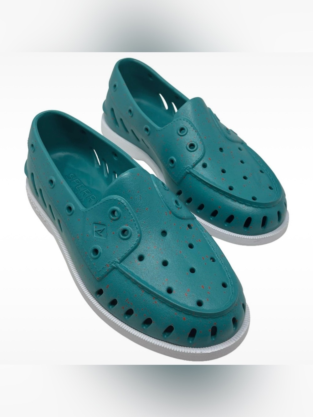 Sperry Float Boat Shoe in Speckle Teal Women’s 8 Spring Summer Beach Vacation